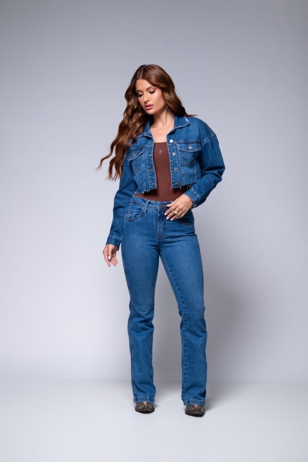 Jaqueta Cropped Oversized Feminina - Imagem 2