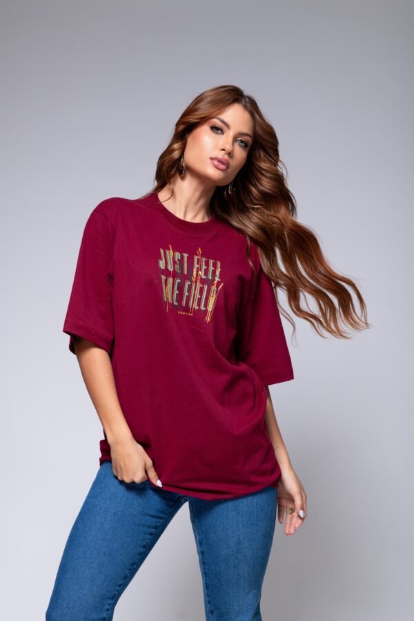 T-Shirt Over Campo Feminina